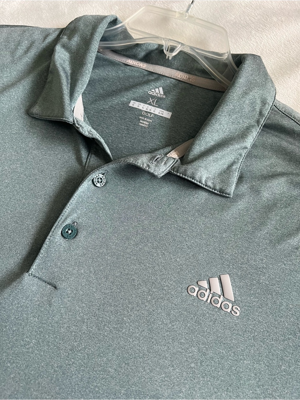 Adidas Men’s Golf Polo Shirt in Heather Green